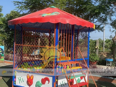 Nhà banh sắt trẻ em, nhà banh lục giác trẻ em ngoài trời 1