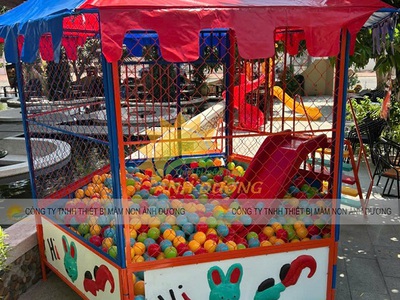 Nhà banh sắt trẻ em, nhà banh lục giác trẻ em ngoài trời 2