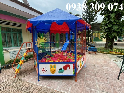 Nhà banh sắt trẻ em, nhà banh lục giác trẻ em ngoài trời 3