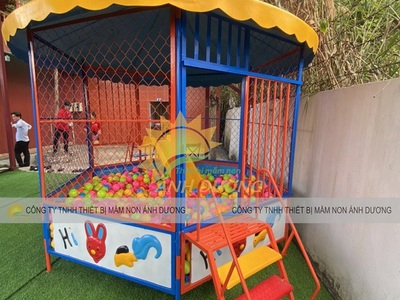 Nhà banh sắt trẻ em, nhà banh lục giác trẻ em ngoài trời 4