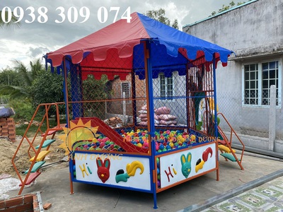 Nhà banh sắt trẻ em, nhà banh lục giác trẻ em ngoài trời 5