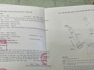 Tin thật 100 bán đất tặng nhà 51m2 tại hẻm 45 trần thái tông - hxh 5m - gpxd 6 lầu xây chdv 1