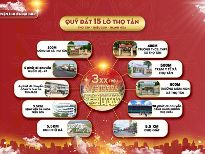 Chỉ 330 triệu sở hữu ngay đất nền 126m2 thọ phú, triệu sơn, thanh hóa. sổ hồng. 3