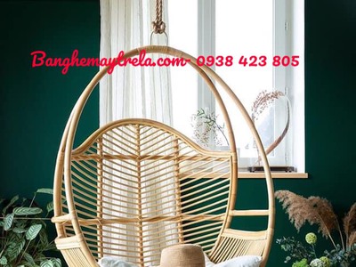 Xích đu treo trần bằng mây tự nhiên 0