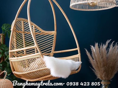 Xích đu treo trần bằng mây tự nhiên 1