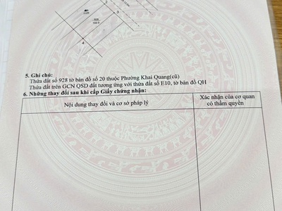 Bán đất đẹp dịch vụ Hán Lữ, Khai Quang, Vĩnh Yên, Vĩnh Phúc. Giá chỉ 3.55 tỷ DT 102m2 4