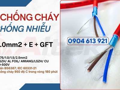 Dây tín hiệu chống cháy chống nhiễu 2x0.75/2x1.0/2x1.5/2x2.5 Altek Kabel đạt chuẩn IEC60331, BS6387 2