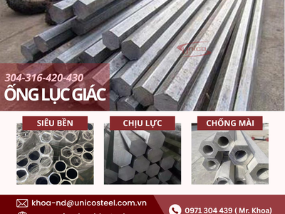 Ống lục giác Inox - Giải pháp bền chắc cho cơ khí chế tạo 0