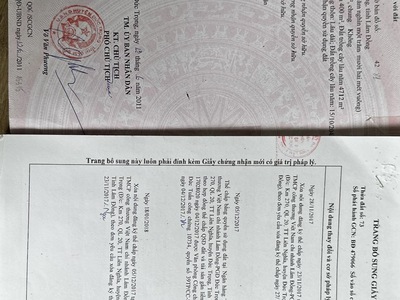 Bán đất ở xã Phú Hội, huyện Đức Trọng, tổng diện tích 8983m2 có 400m2 thổ cư. 0