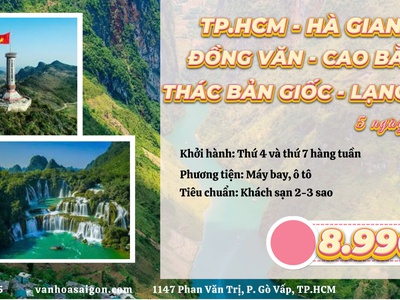 Tour Cực Bắc - Hà Giang - Cao Bằng - Lạng Sơn SGC Tourist 0