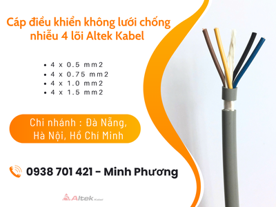 Cáp điều khiển không lưới chống nhiễu 4 lõi Altek Kabel Đắk Lắk, Bình Định, Phú Yên 2
