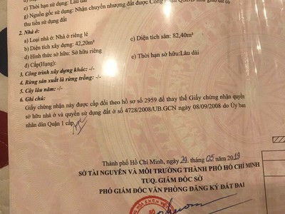 Giá tốt - chính chủ cần bán nhanh căn nhà mặt tiền đẹp vị trí tại quận 1, tp hcm 1