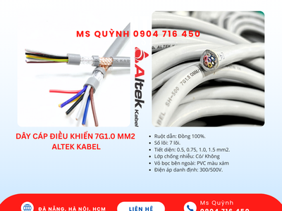 Dây cáp tín hiệu 7x0.5, 7x0.75, 7x1.0, 7x1.5 Altek Kabel Đà Nẵng, Hà Nội 2