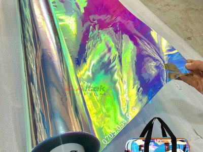 Màng nhựa pvc ánh kim bảy màu, hiệu ứng đổi màu đầy ấn tượng 0
