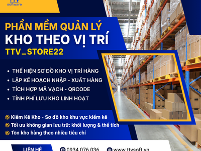 Phần mềm kho vị trí, tích hợp mã vạch hàng 0