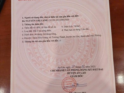 Bán nhanh 2 lô liền kề - giá tốt - vị trí đắc địa tại thôn hoà giang, xã trường thành, huyện an 1