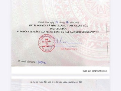 Bán đất khu tái định cư khánh vĩnh - khánh hòa. giá thu về bán cặp 850tr/lô 3