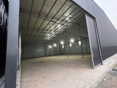 Cho thuê kho xưởng tại ninh sở, thường tín, hà nội. diện tích 600m khung thép hộp, xưởng cao 8m, xe 0