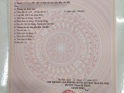 Sở hữu ngay lô đất đẹp - giá tốt - vị trí đắc địa tại xã hạ bằng, tp hà nội 0