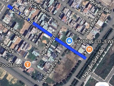 Bán lô đất siêu đẹp, siêu hiếm mặt tiền hòa minh 25 - đà nẵng 1