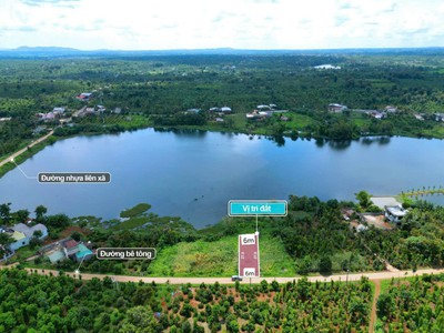 Cư kuin- đắk lắk đất giáp hồ tự nhiên dt 6 27m sẵn thổ cư kdc đông đường bê tông tới đất giá chỉ 0