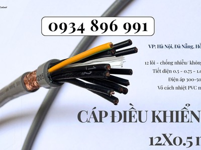 Cáp Tín Hiệu 12 Lõi 0.5mm  Có Sẵn Cần Thơ, Bình Dương, Long An 1