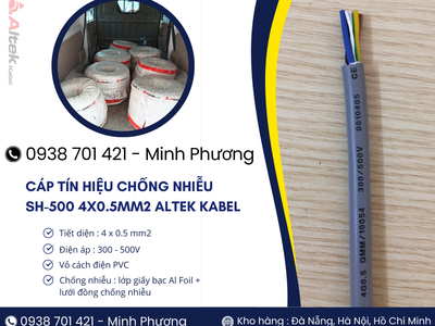 Cáp tín hiệu chống nhiễu SH-500 4x0.5mm2 Altek Kabel Đà Nẵng, Hải Phòng, Cần Thơ 1