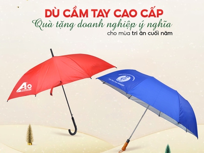 Dù cầm tay in logo giá tốt tại HCM 0