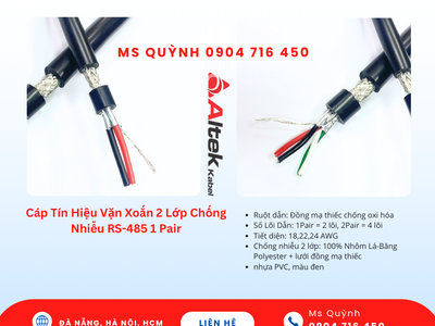 Cáp tín hiệu RS485 24awg,22awg,18awg Altek 1