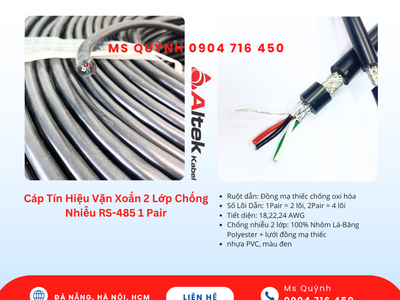 Cáp tín hiệu RS485 24awg,22awg,18awg Altek 0
