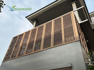 Hệ lam chắn nắng, hệ cửa sử dụng gỗ nhựa ngoài trời 4