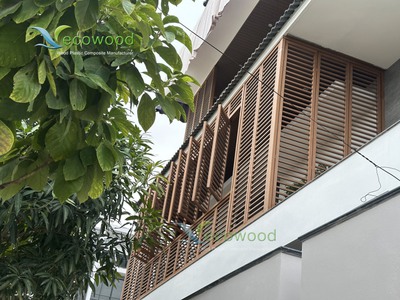 Hệ lam chắn nắng, hệ cửa sử dụng gỗ nhựa ngoài trời 5