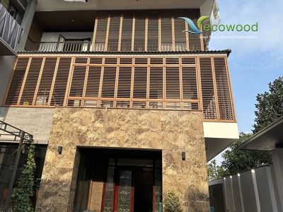 Hệ lam chắn nắng, hệ cửa sử dụng gỗ nhựa ngoài trời 6