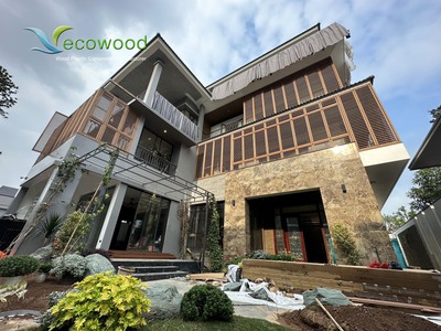 Hệ lam chắn nắng, hệ cửa sử dụng gỗ nhựa ngoài trời 7