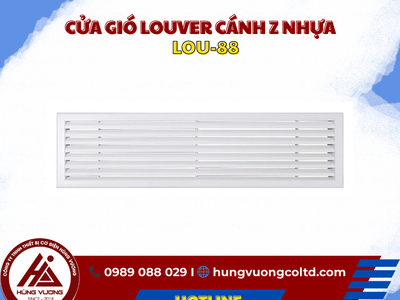 Cửa gió Louver cánh Z nhựa LOU-88 0