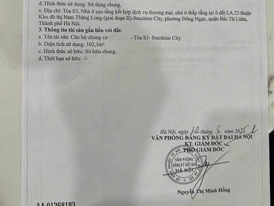 Cần bán căn hộ chính chủ tại dự án sunshine city nằm trong quần thể ciputra, bắc từ liêm 1