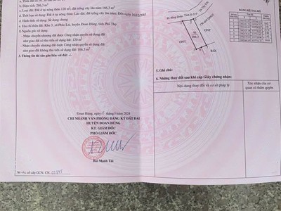 Chính chủ cần bán lô đất tại đoan hùng - phú thọ. 0