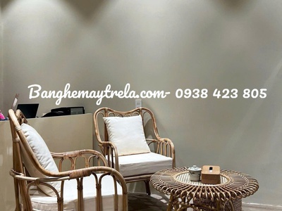 Bộ bàn ghế mây tre đan phòng ngủ 4
