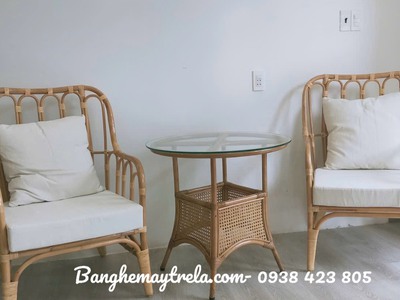 Bộ bàn ghế mây tre đan phòng ngủ 2