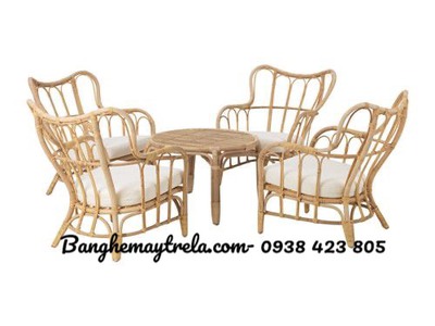Bộ bàn ghế mây tre đan phòng ngủ 5