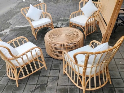 Bộ bàn ghế mây tre đan phòng ngủ 6