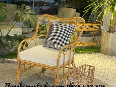 Bộ bàn ghế mây tre đan phòng ngủ 7