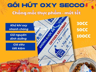 Gói Hút Oxy Secco: Bí Quyết Chống Mốc Tuyệt Đối Cho Mứt Tết Giòn Ngon 0