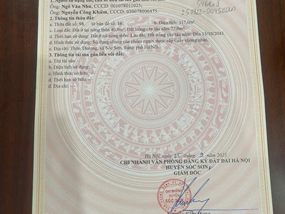 Sở hữu ngay lô đất đẹp - giá tốt - vị trí đắc địa tại thôn thượng, xã sóc sơn, tphn 3