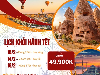 Đón Tết tại Thổ Nhĩ Kỳ chỉ 49.990K cùng Onlytour 0