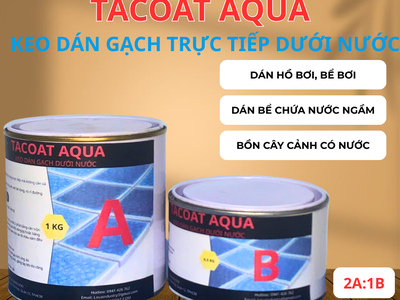 1,5KG TACOAT AQUA - Keo Dán Gạch Dưới Nươc Không Cần Tháo Nước, Dán Gạch Trực Tiếp Dưới Nước 2