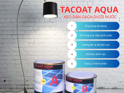 1,5KG TACOAT AQUA - Keo Dán Gạch Dưới Nươc Không Cần Tháo Nước, Dán Gạch Trực Tiếp Dưới Nước 4