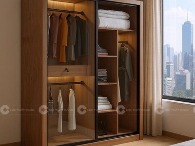 Tủ Quần Áo TAM089 Phối Mây Indochine Độc Đáo 0