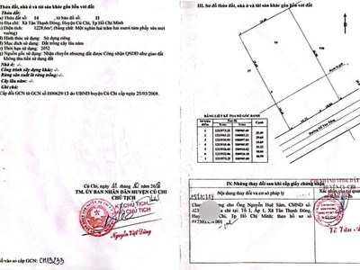 Hot hot - cần bán lô đất mặt tiền đường hồ văn tắng, xã tân thạnh đông, củ chi, hcm 0