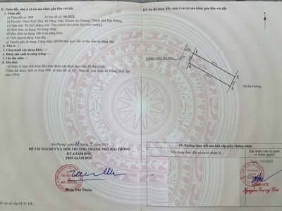 Ban đất bìa đỏ chính chủ 89,7m2 Xích Thổ, An Hải, Hải Phòng 2